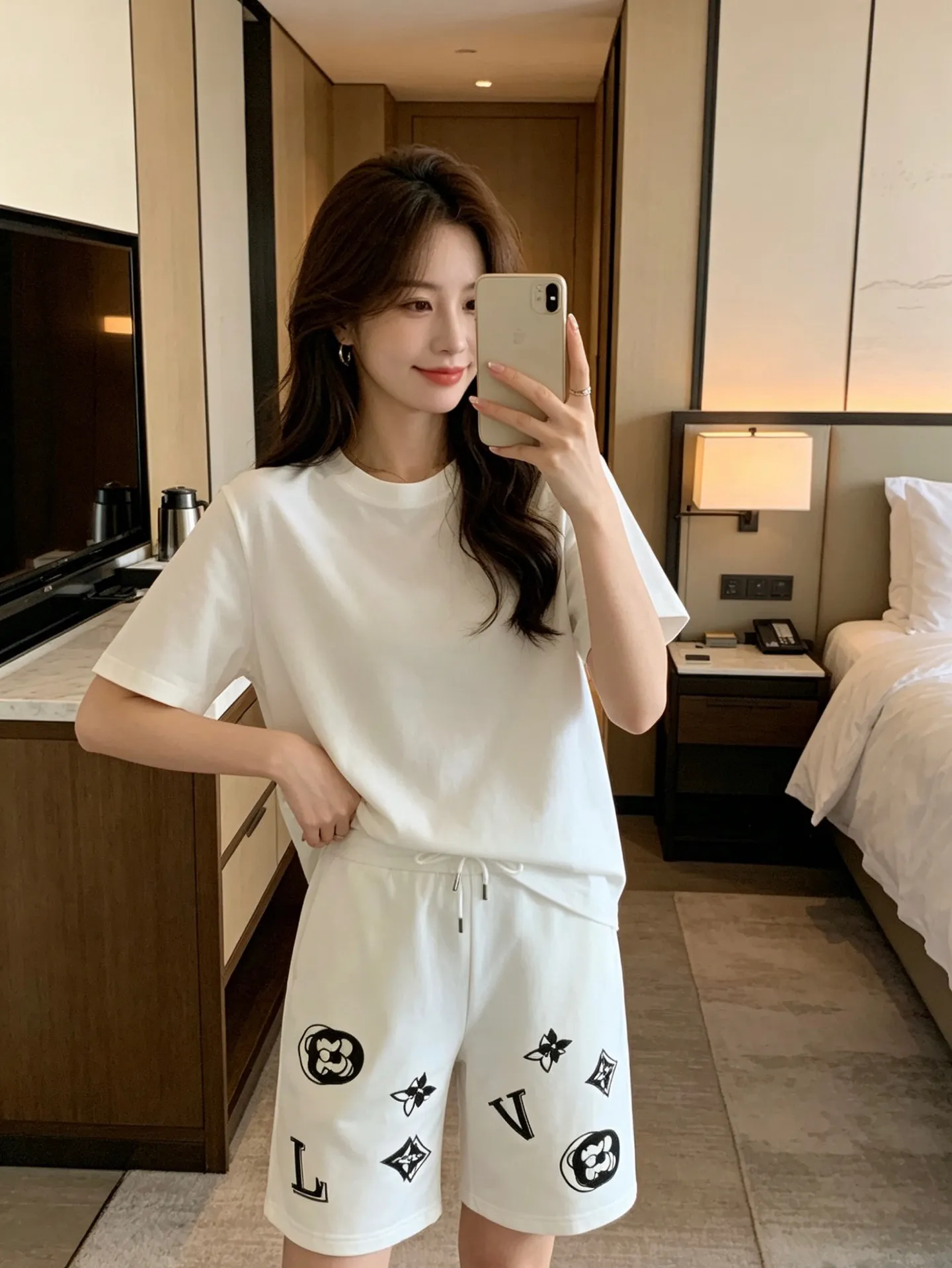 Louis Vuitton/Louis Vuitton 26ss ghosting presbyopic embroidered shorts